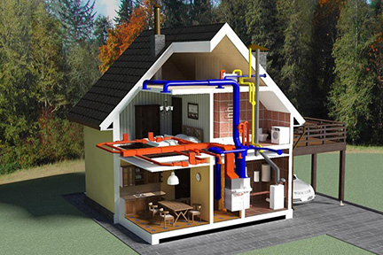 Multi-zone heating automation system (). 